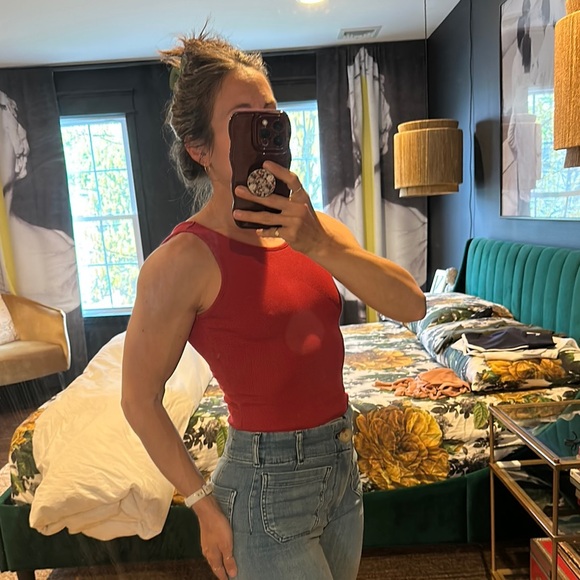 Forever 21 Tops - Forever 21 Red Fitted Bodysuit